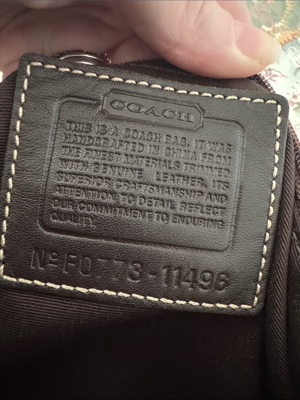 Coach Patchwork Shoulder Bag in Brown, Tan & Cream - Picture 7 of 7